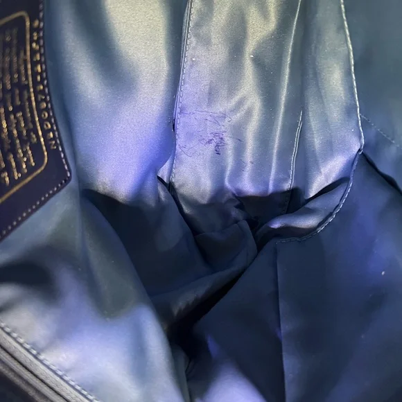 Coach Denim Signature Strip Medium Tote Shoulder Bag & Wallet Set - Picture 6 of 8